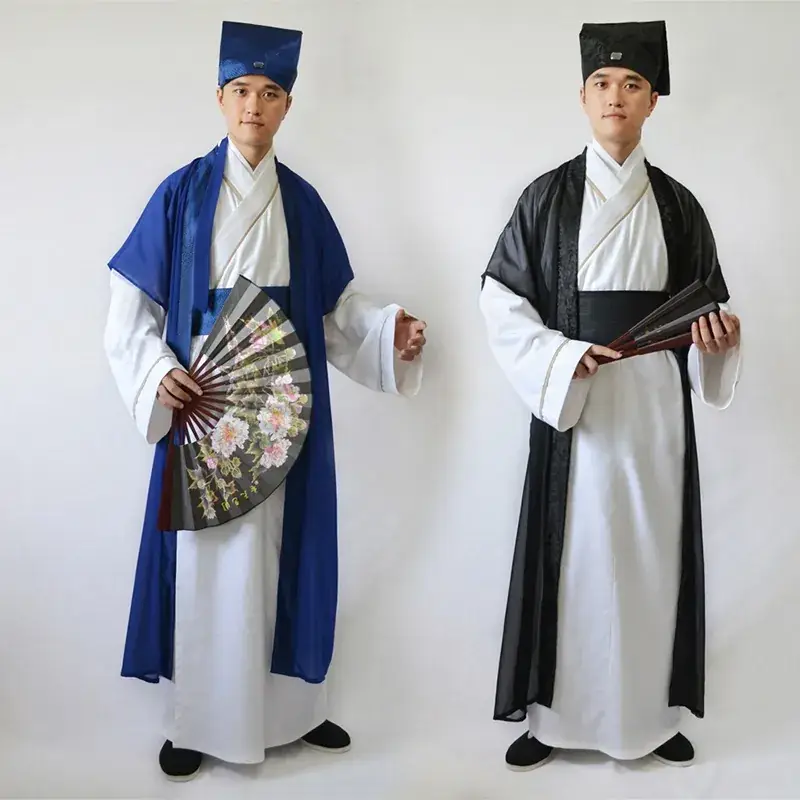 Ancient Tang Suit Men's Han Style Scholar Costume - Image 4