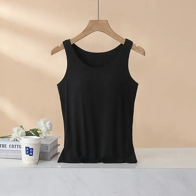 Women's Grey Cotton One-Piece Bra Vest Underwear - Image 2