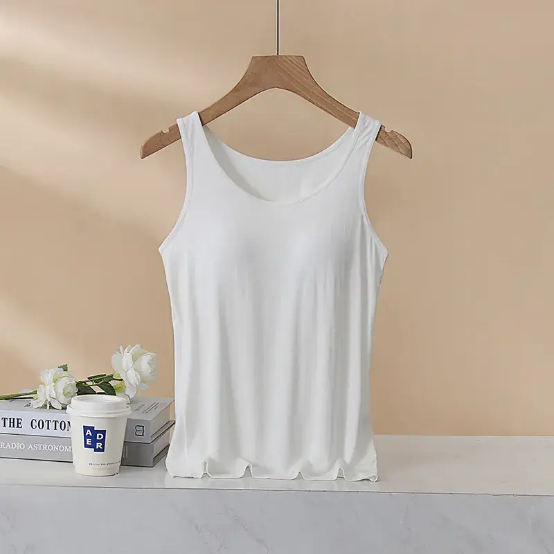 Women's Grey Cotton One-Piece Bra Vest Underwear - Image 3