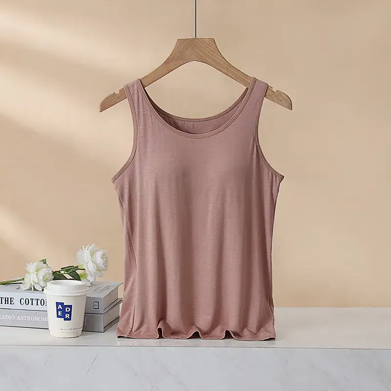 Women's Grey Cotton One-Piece Bra Vest Underwear - Image 4