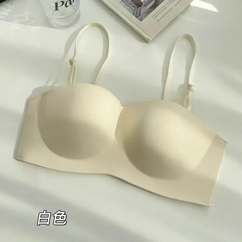 Rabbit Ear Bra Big Chest Small Underwear Summer Thin with Chest Pad No Mark Fixed Cup Soft Support No Steel Ring - Image 2