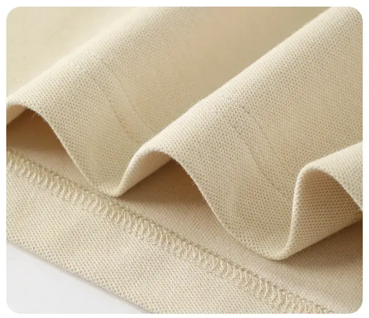 Men's Beige Zipper Polo Shirt Short Sleeve — feature 9