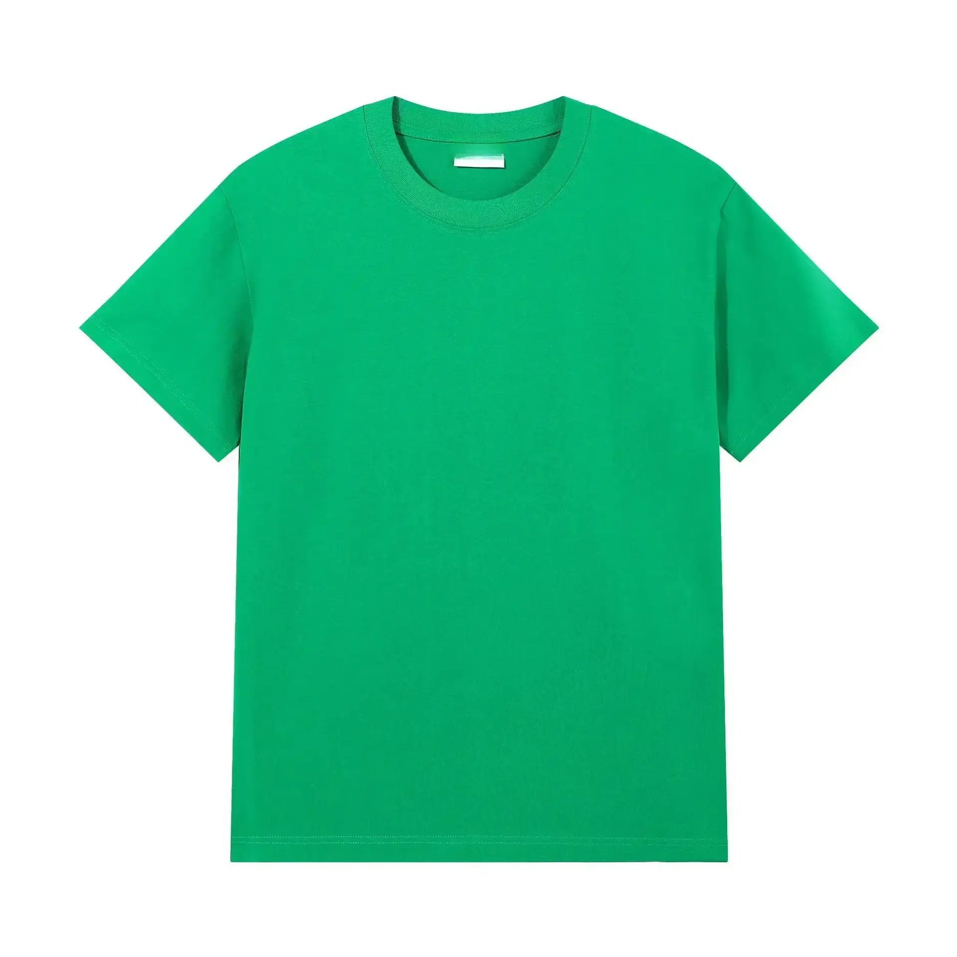 Men Women Summer Cotton Crewneck T-Shirt Light Green - Image 41