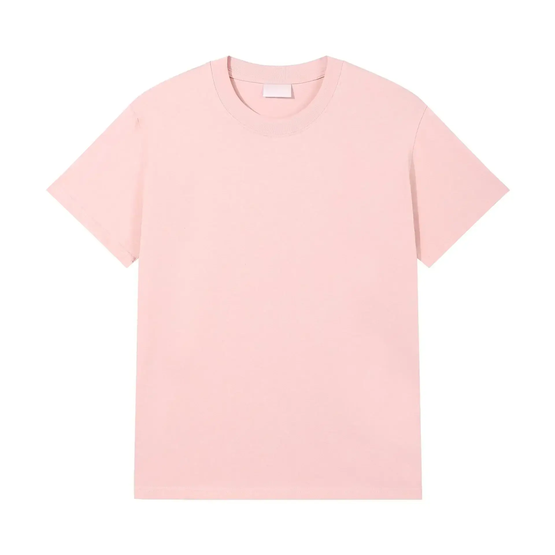 Men Women Summer Cotton Crewneck T-Shirt Light Green - Image 75