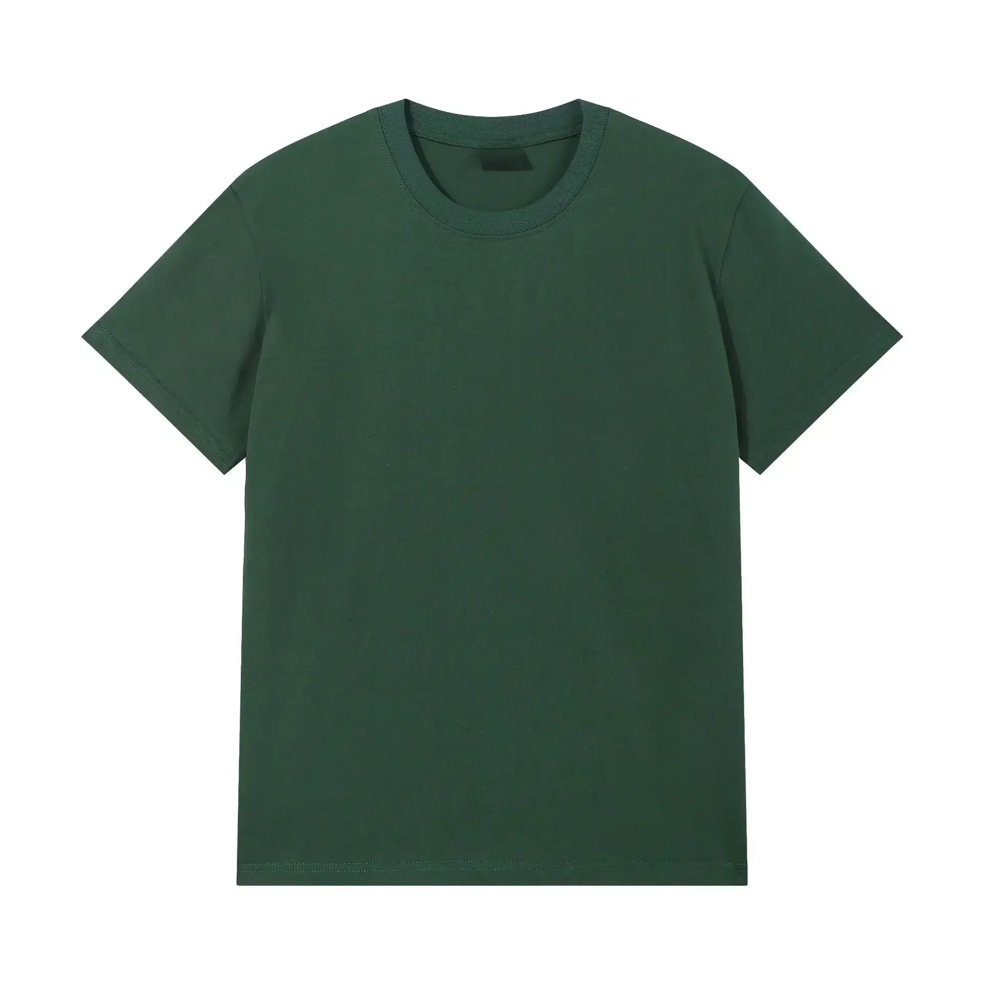 Men Women Summer Cotton Crewneck T-Shirt Light Green - Image 90