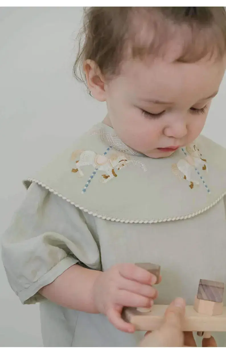 Mint Embroidered Newborn Bib for Girls 2025 — feature 11