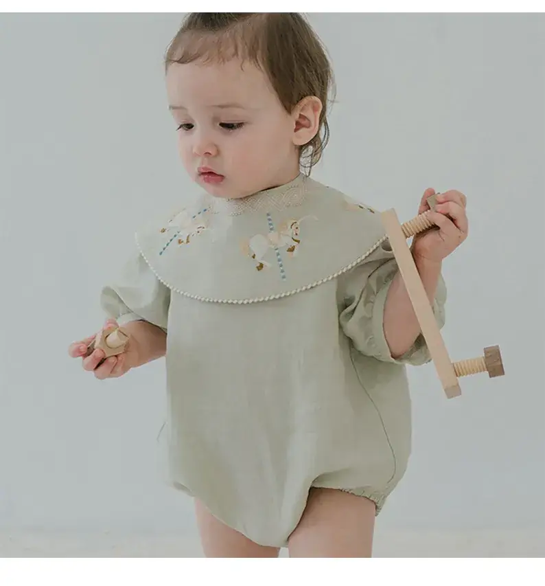 Mint Embroidered Newborn Bib for Girls 2025 — feature 13