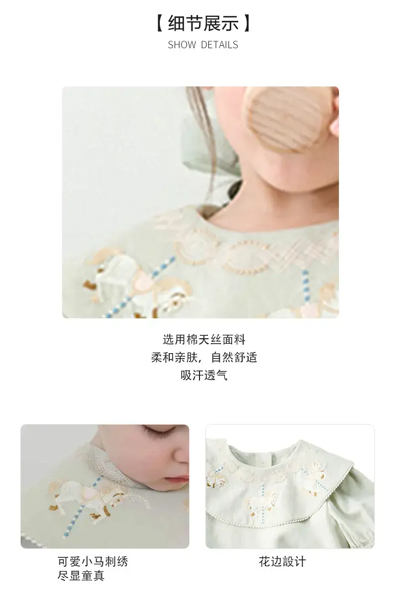Mint Embroidered Newborn Bib for Girls 2025 — feature 6