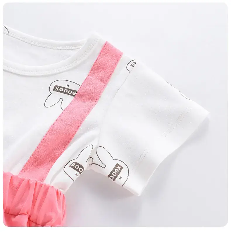 Girls' Pink Strap Dress Pure Cotton Summer New Arrival — feature 13
