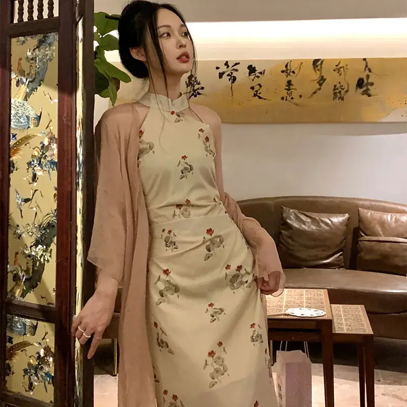Plus Size Chubby Girls New Chinese Cheongsam Dress 2023 Spring - Image 4