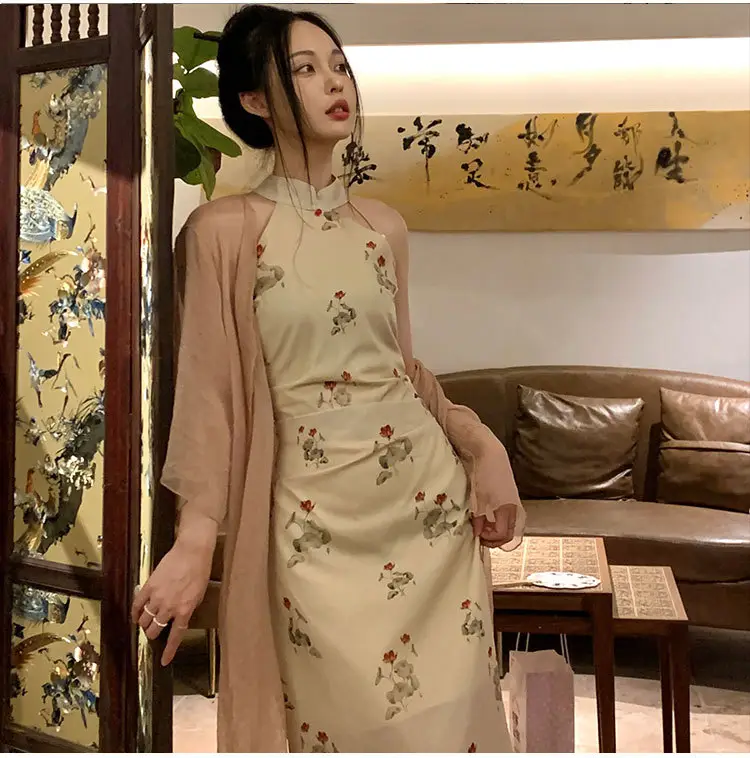 Plus Size Chubby Girls New Chinese Cheongsam Dress 2023 Spring — feature 16