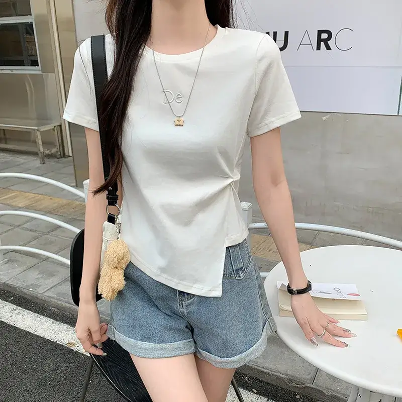 Women Cotton T-Shirt Short Sleeve Summer 2025 - Image 7