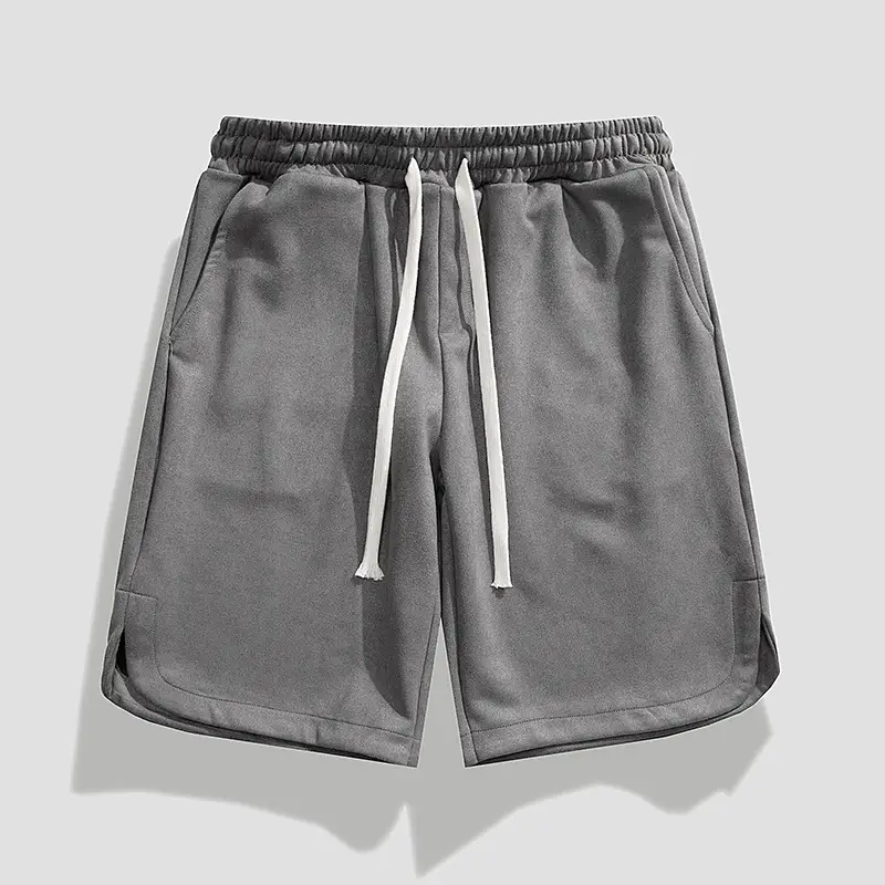 Men Drawstring Sports Shorts Gray Loose Summer Casual - Image 6
