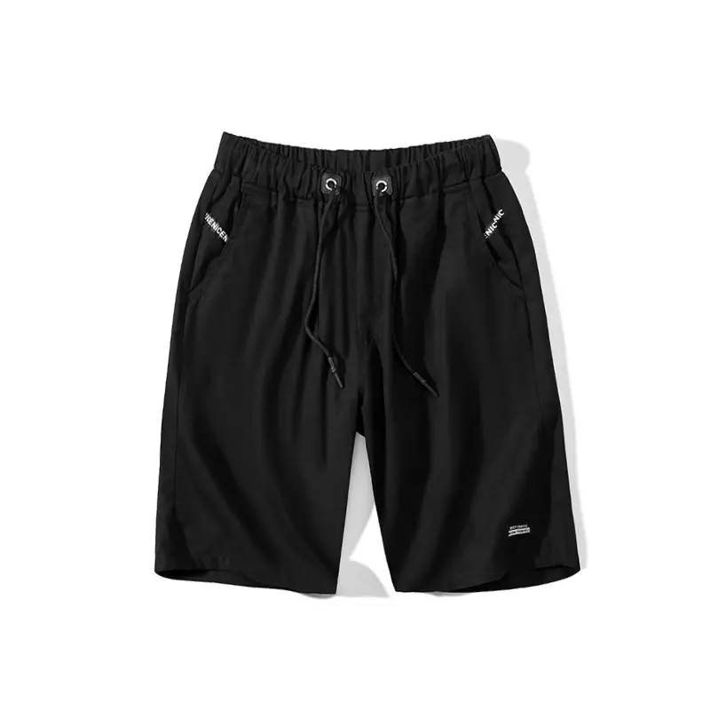 Men Orange Drawstring Shorts Casual Summer Wear - Image 8