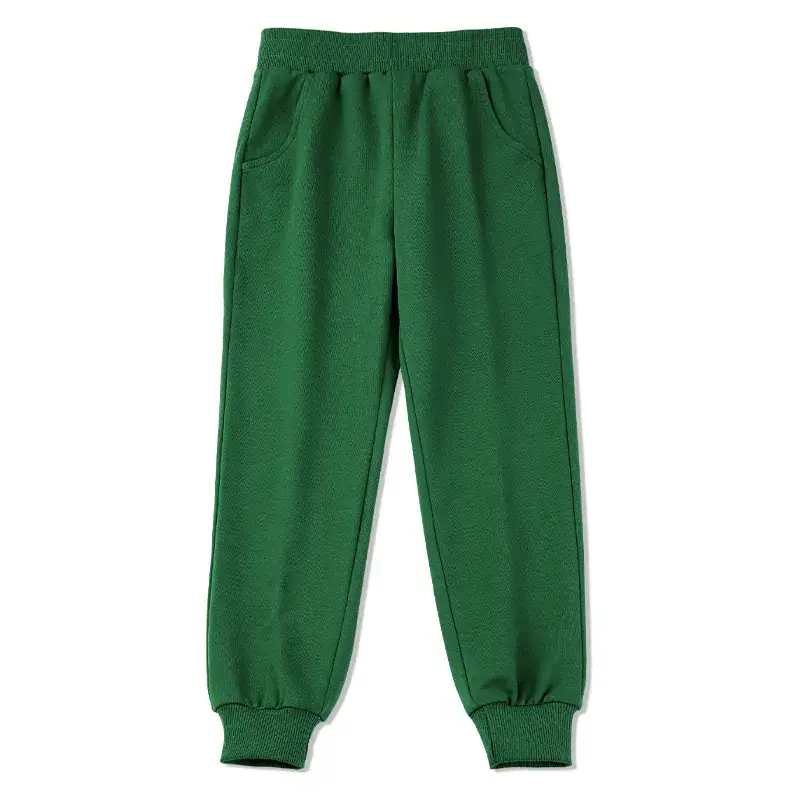 Children's Red & Dark Green Sweatpants Spring Summer Loose Pants