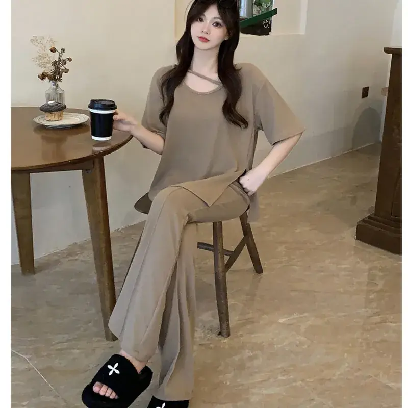 Women's Black Casual Two-Piece Suit Large Size - Image 5