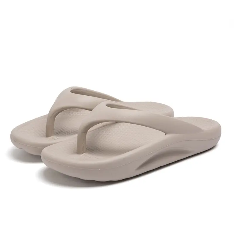 Men's Beige EVA Flip Flops Summer Non-Slip