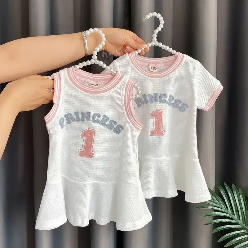 Girls' White Princess 1 Pink Jersey Top - Image 4