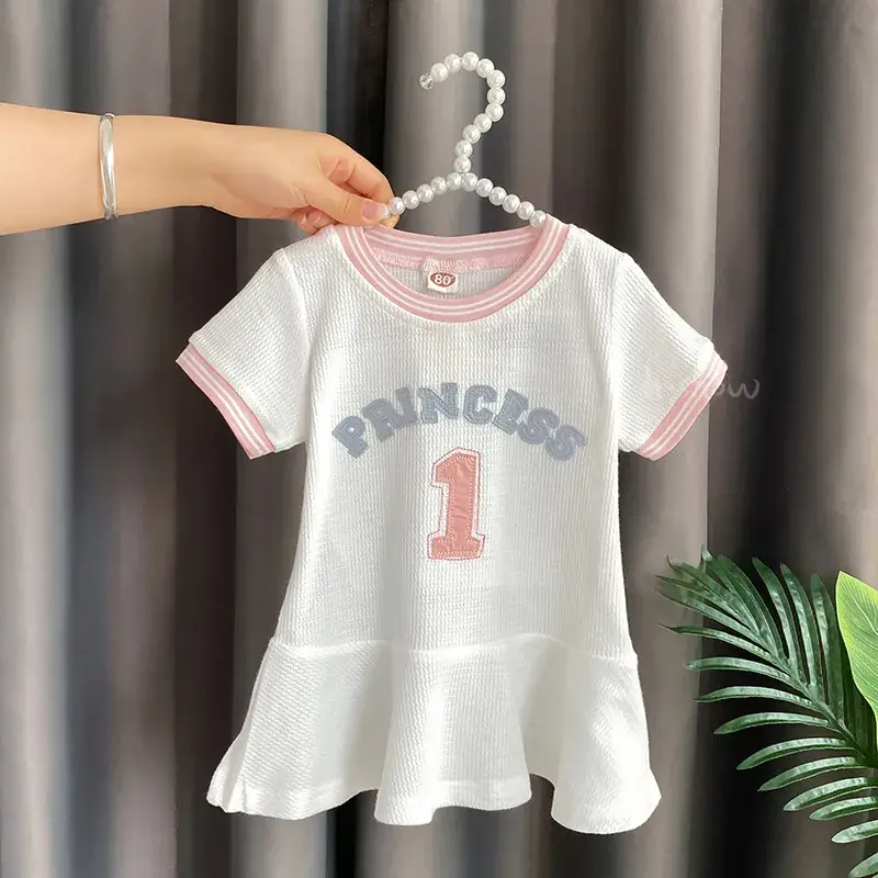 Girls' White Princess 1 Pink Jersey Top - Image 2