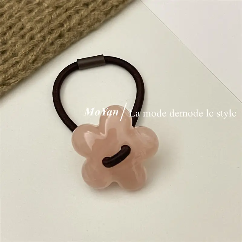 Pink Flower Hair Ring for Women — feature 10