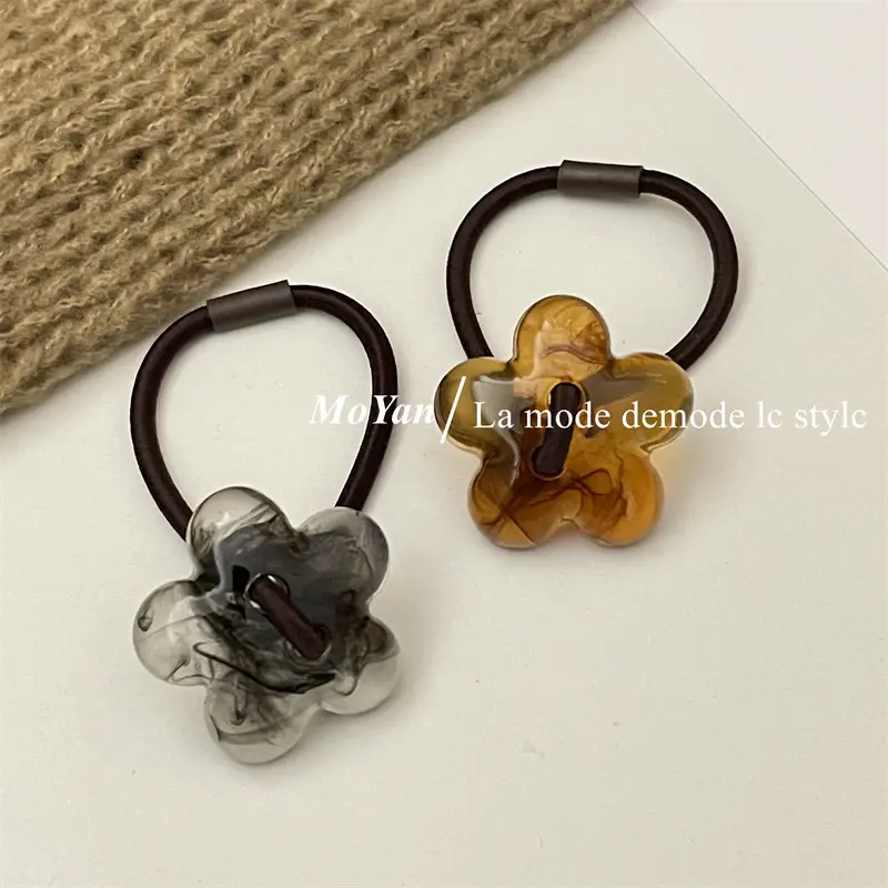 Pink Flower Hair Ring for Women — feature 12