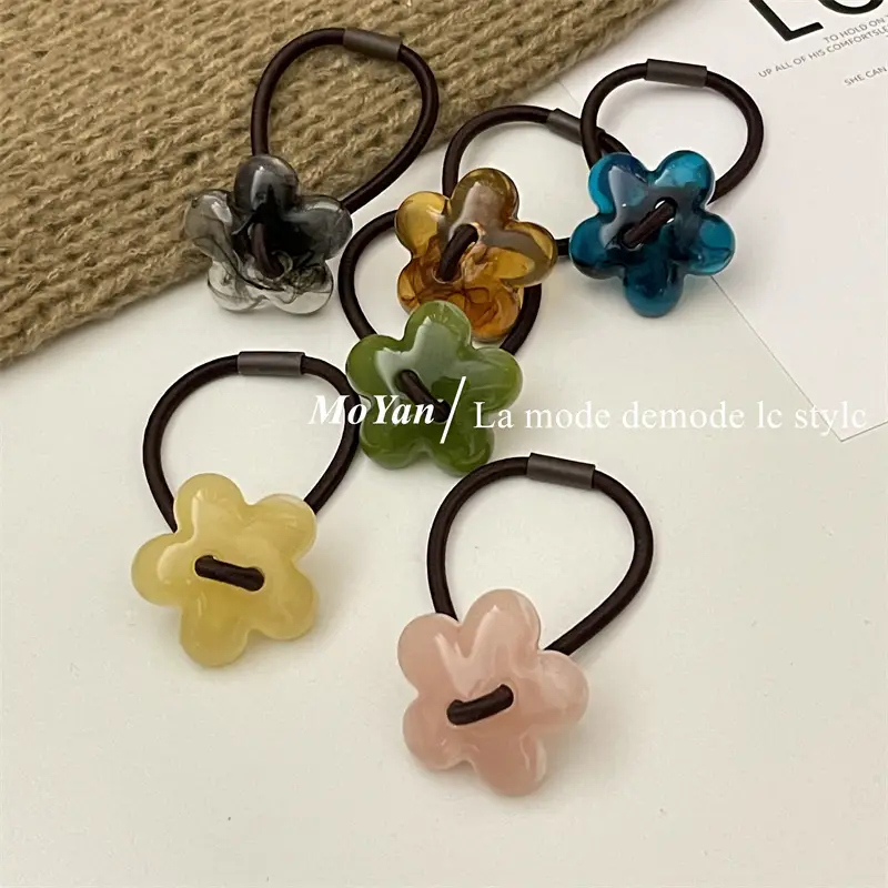 Pink Flower Hair Ring for Women — feature 15