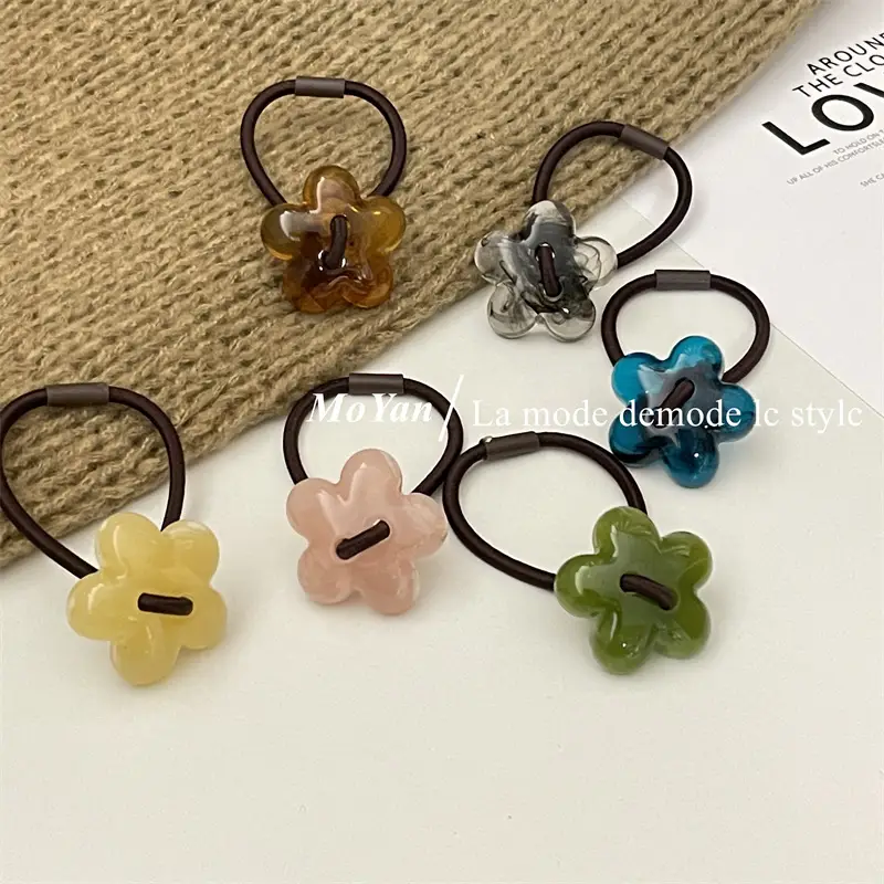 Pink Flower Hair Ring for Women — feature 2