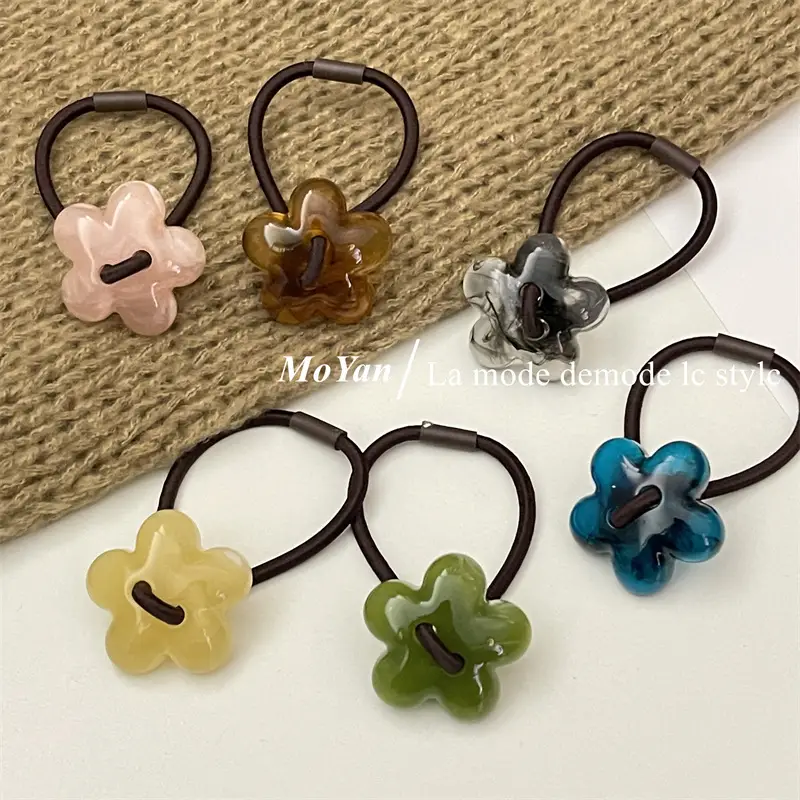 Pink Flower Hair Ring for Women — feature 5