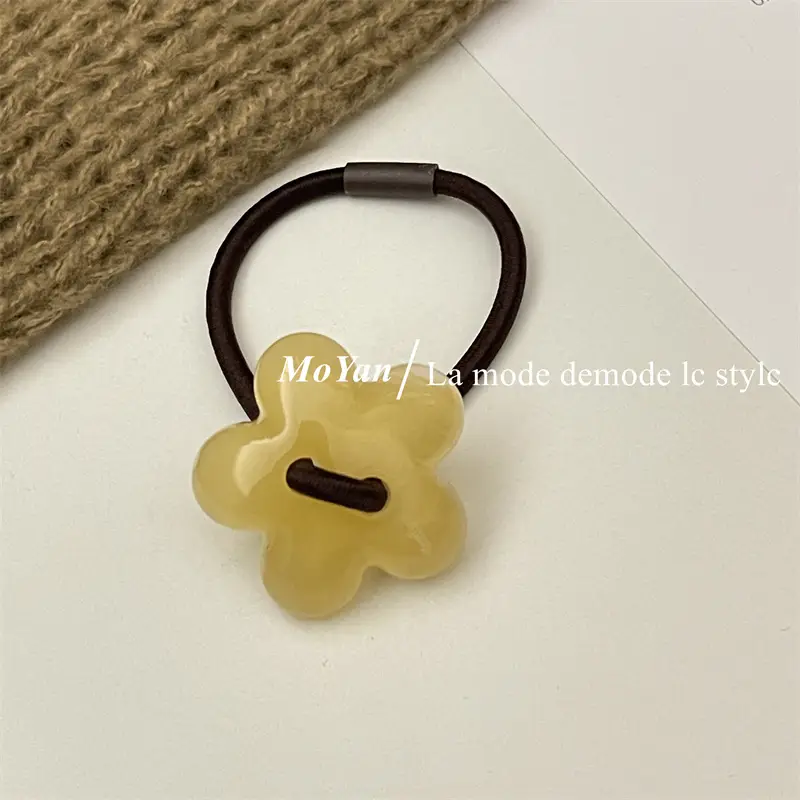 Pink Flower Hair Ring for Women — feature 8