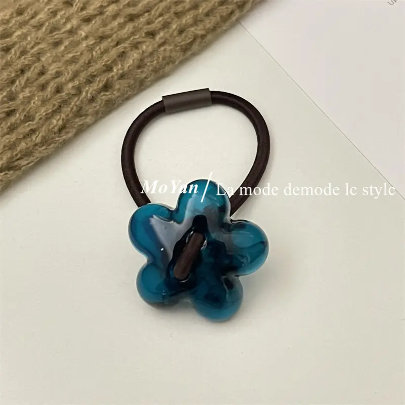 Pink Flower Hair Ring for Women — feature 9