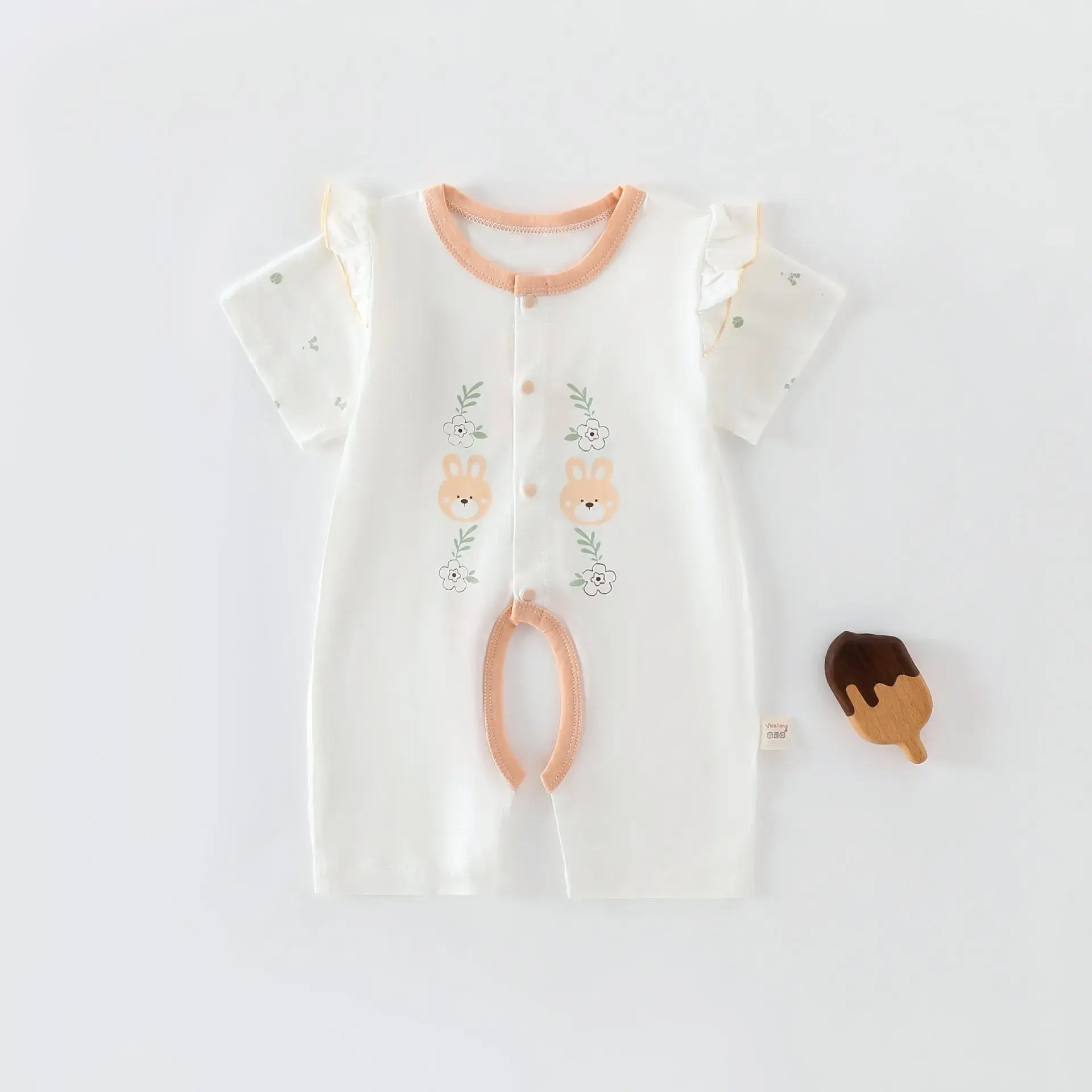 Baby's Pink Love Bear Pajamas Summer Modal Shorts - Image 11