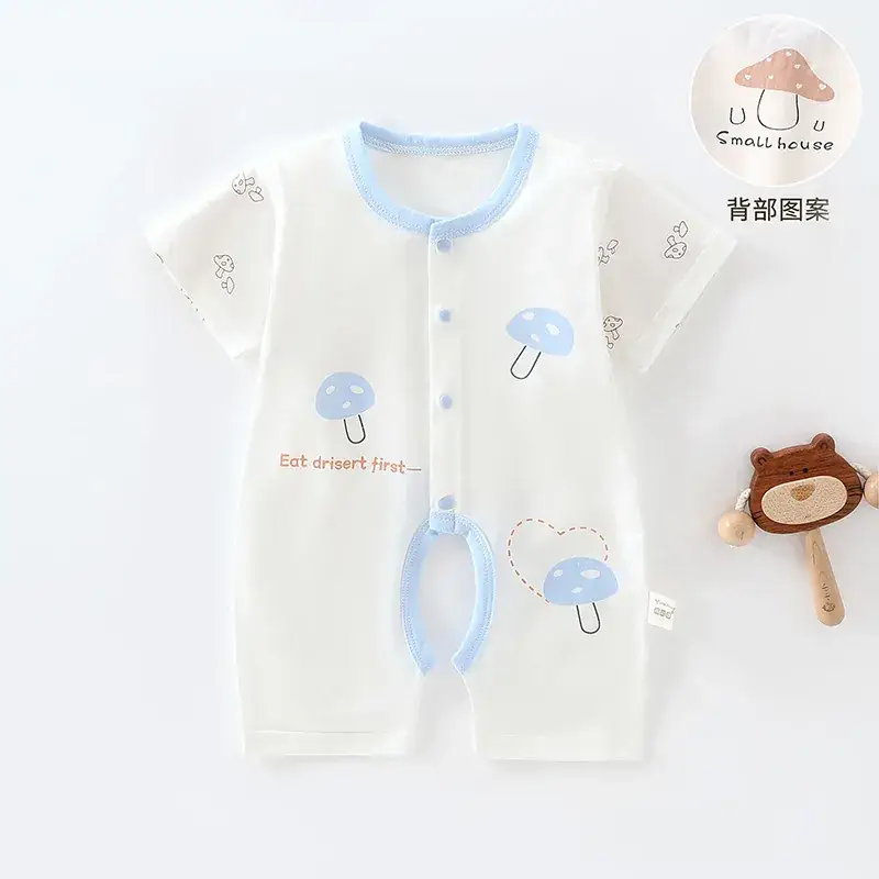 Baby's Pink Love Bear Pajamas Summer Modal Shorts - Image 5