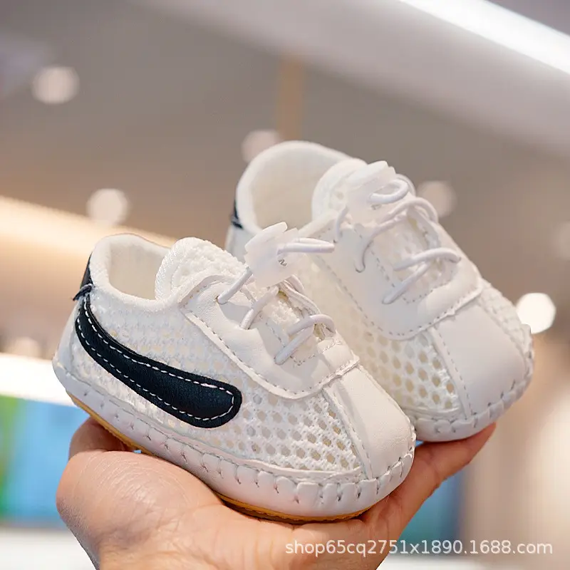 Baby Sandals White Orange Breathable Toddler Shoes
