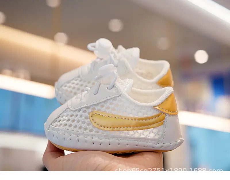 Baby Sandals White Orange Breathable Toddler Shoes — feature 7