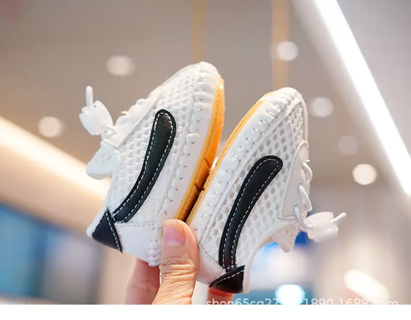 Baby Sandals White Orange Breathable Toddler Shoes — feature 9