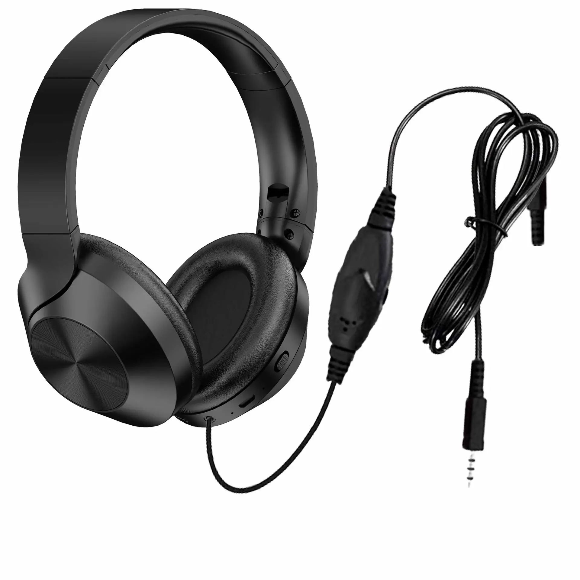 Black Over-Ears Headset with 3.5 Wired Cable - Image 3