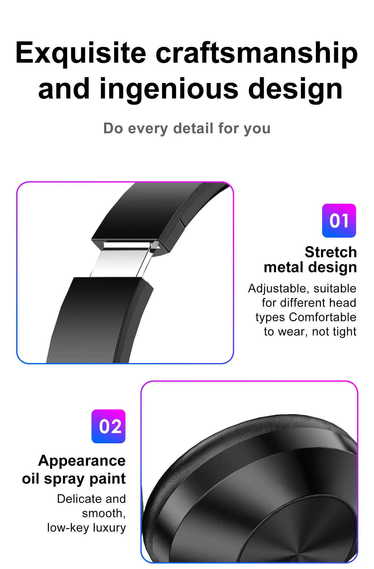 Black Over-Ears Headset with 3.5 Wired Cable — feature 4