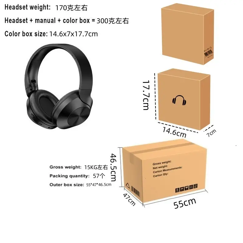 Black Over-Ears Headset with 3.5 Wired Cable — feature 7