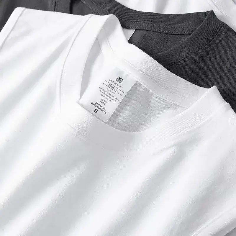 2023 Men's White Sleeveless T-Shirt Summer Vest - Image 6