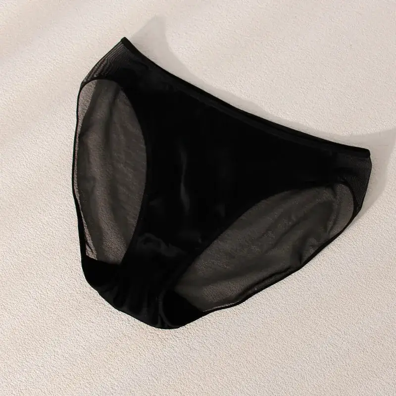 Silk Underwear Thin Strap Mulberry Silk French No Steel Ring Triangle Cup Small Chest