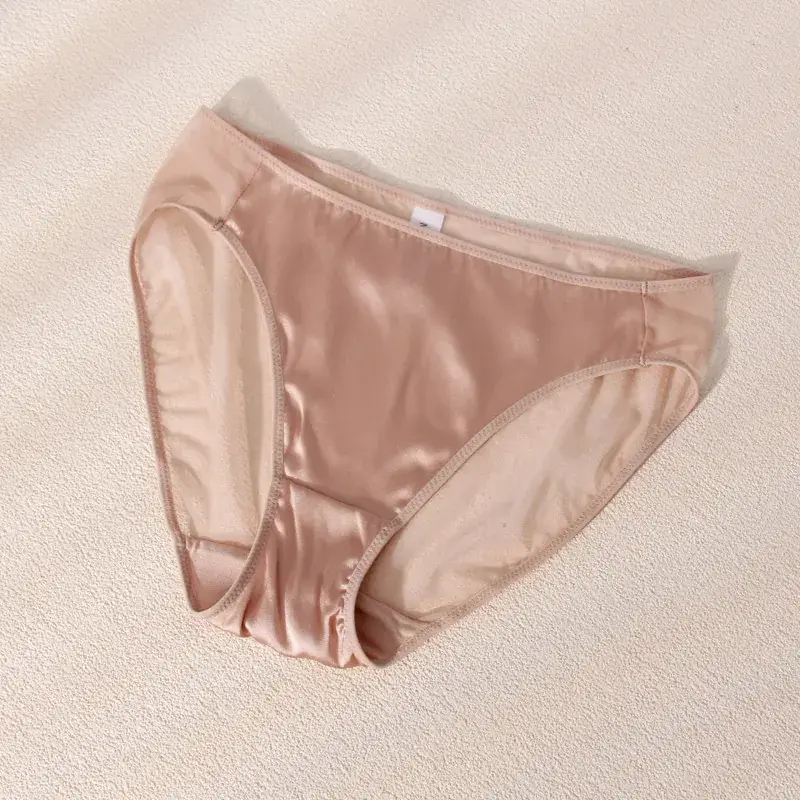 Silk Underwear Thin Strap Mulberry Silk French No Steel Ring Triangle Cup Small Chest