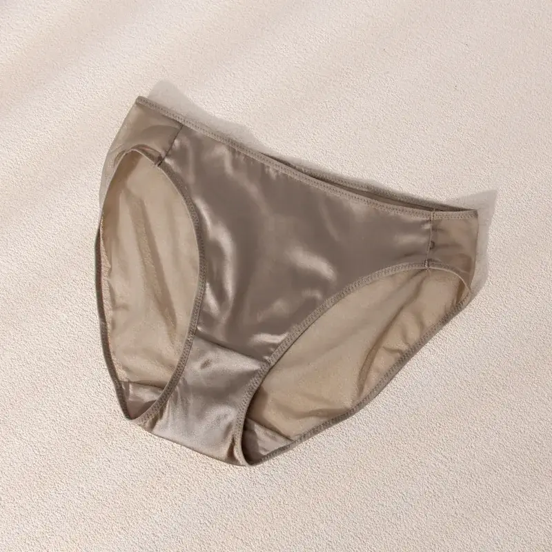 Silk Underwear Thin Strap Mulberry Silk French No Steel Ring Triangle Cup Small Chest