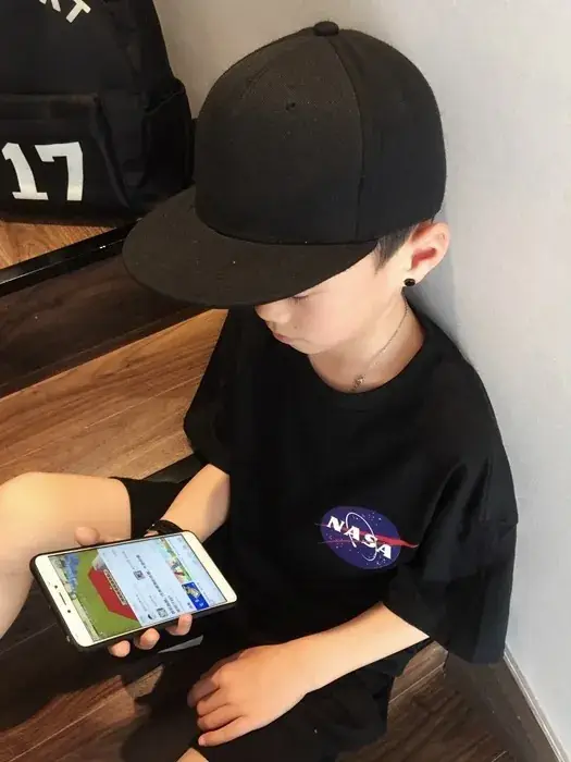 Kids NASA T-Shirt White Black Cotton Summer Wear — feature 21