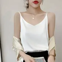 Women's Olive Green Sleeveless V-Neck Top — feature 14