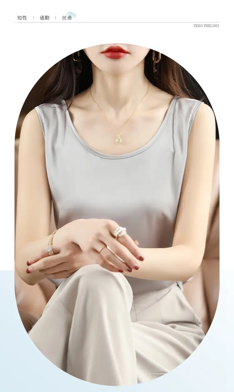 Women's Olive Green Sleeveless V-Neck Top — feature 56