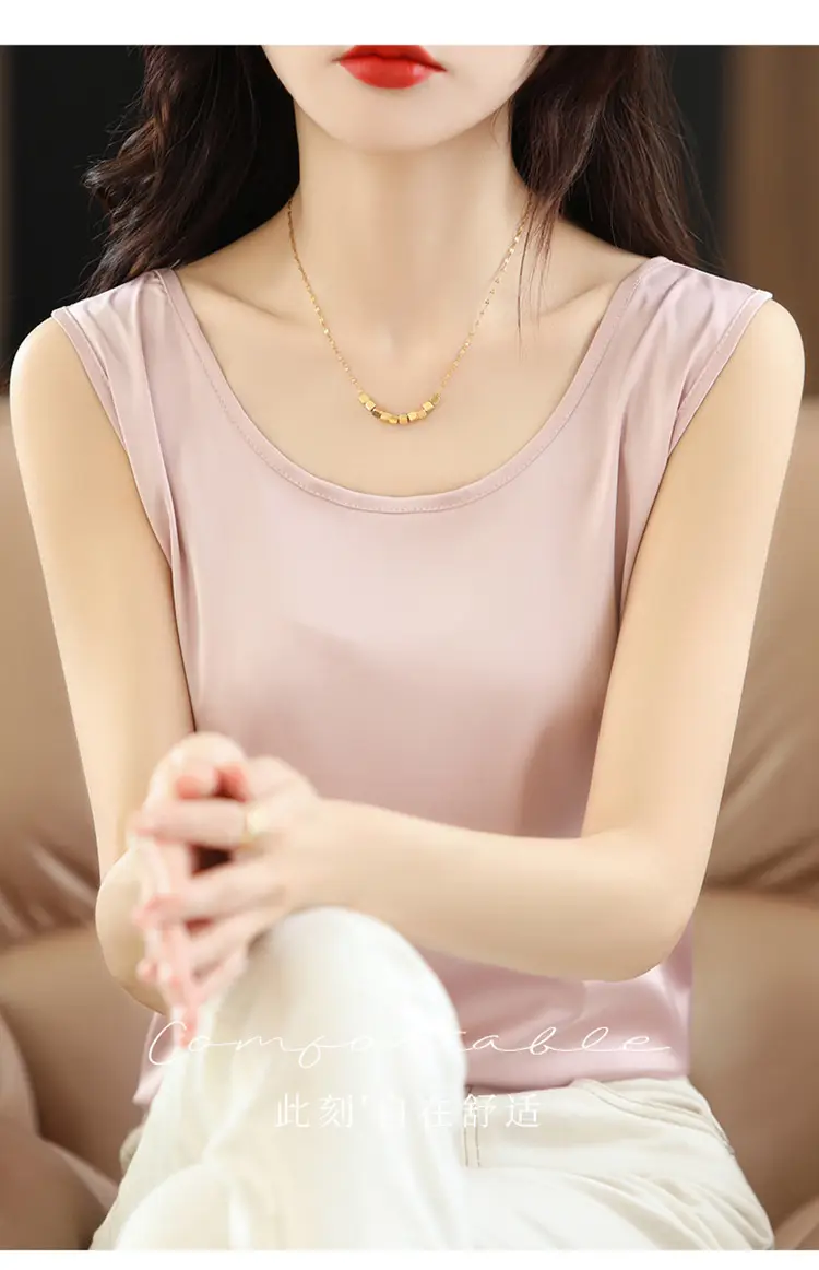 Women's Olive Green Sleeveless V-Neck Top — feature 61
