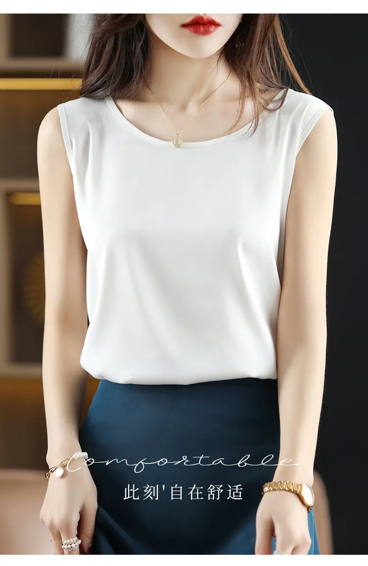 Women's Olive Green Sleeveless V-Neck Top — feature 64