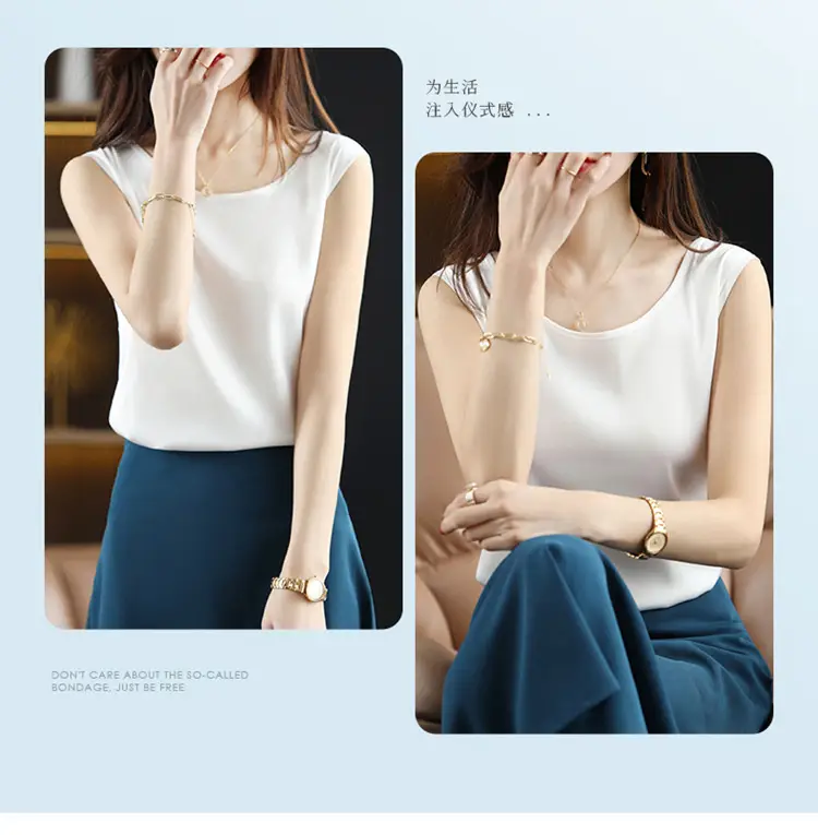 Women's Olive Green Sleeveless V-Neck Top — feature 66