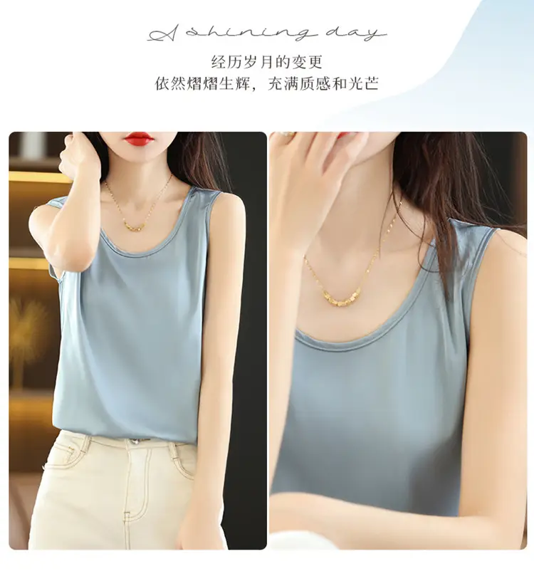 Women's Olive Green Sleeveless V-Neck Top — feature 69