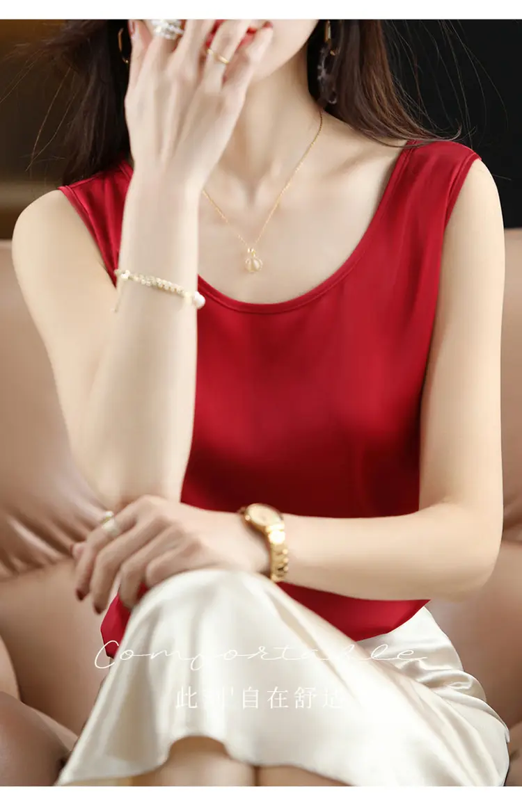 Women's Olive Green Sleeveless V-Neck Top — feature 81
